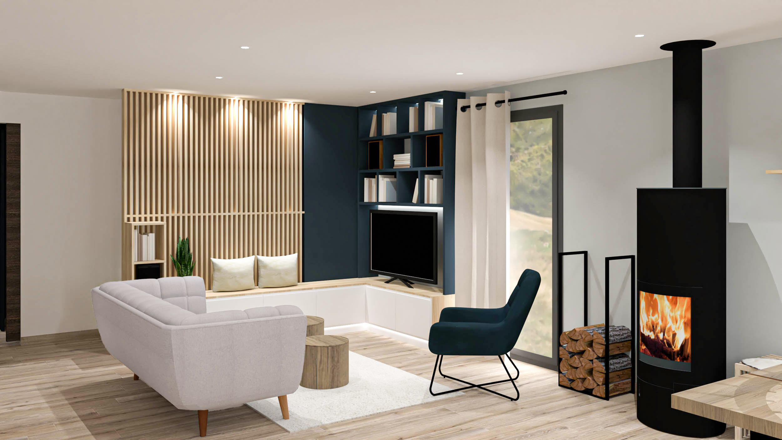 Projet Woody - Agencement et Décoration d'intérieur pour cette maison de 90m² à Seynod en Haute-Savoie